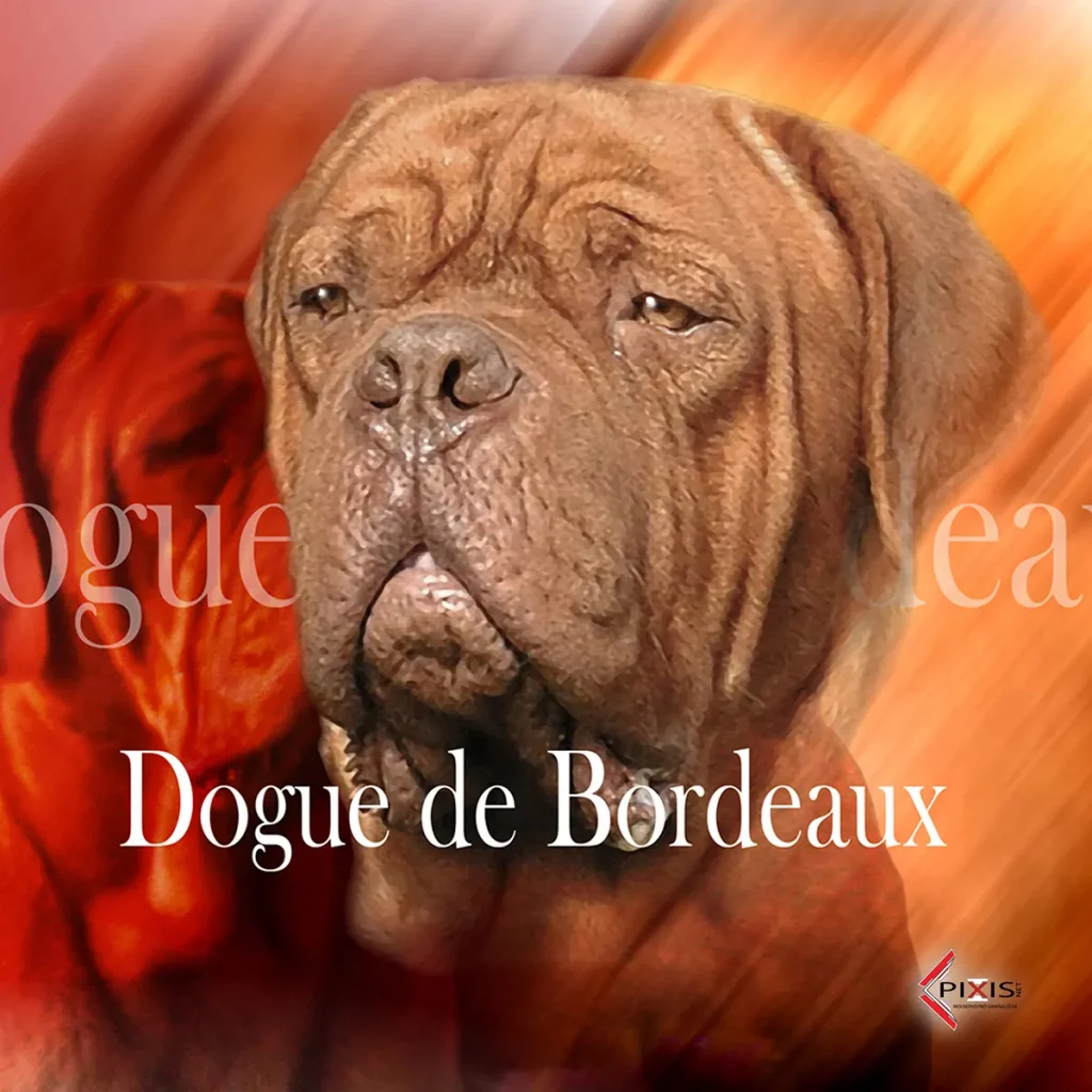 plaque attention chien dogue de bordeaux