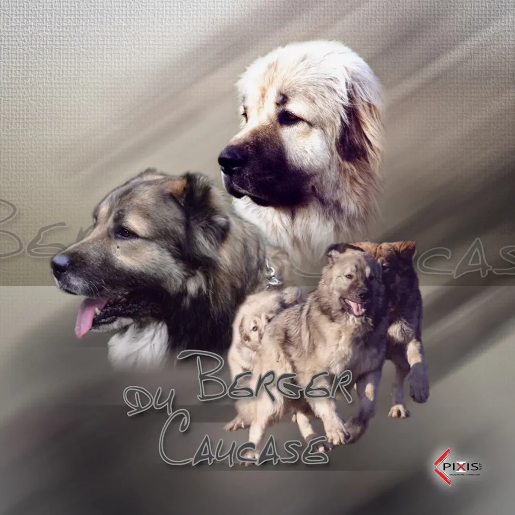 plaque attention chien berger du caucase