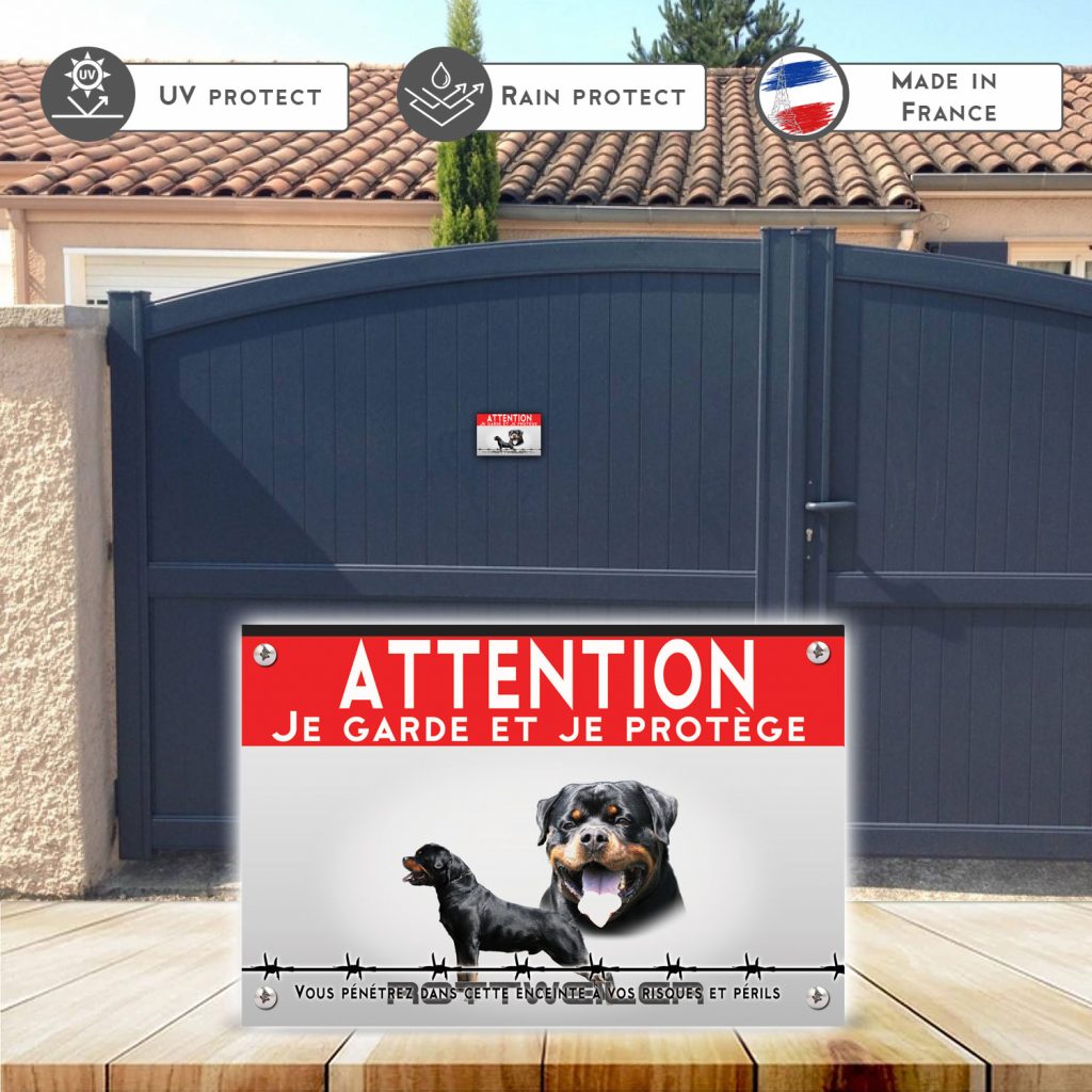 attention au chien rottweiler