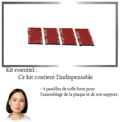 kit pose plaque autocollant