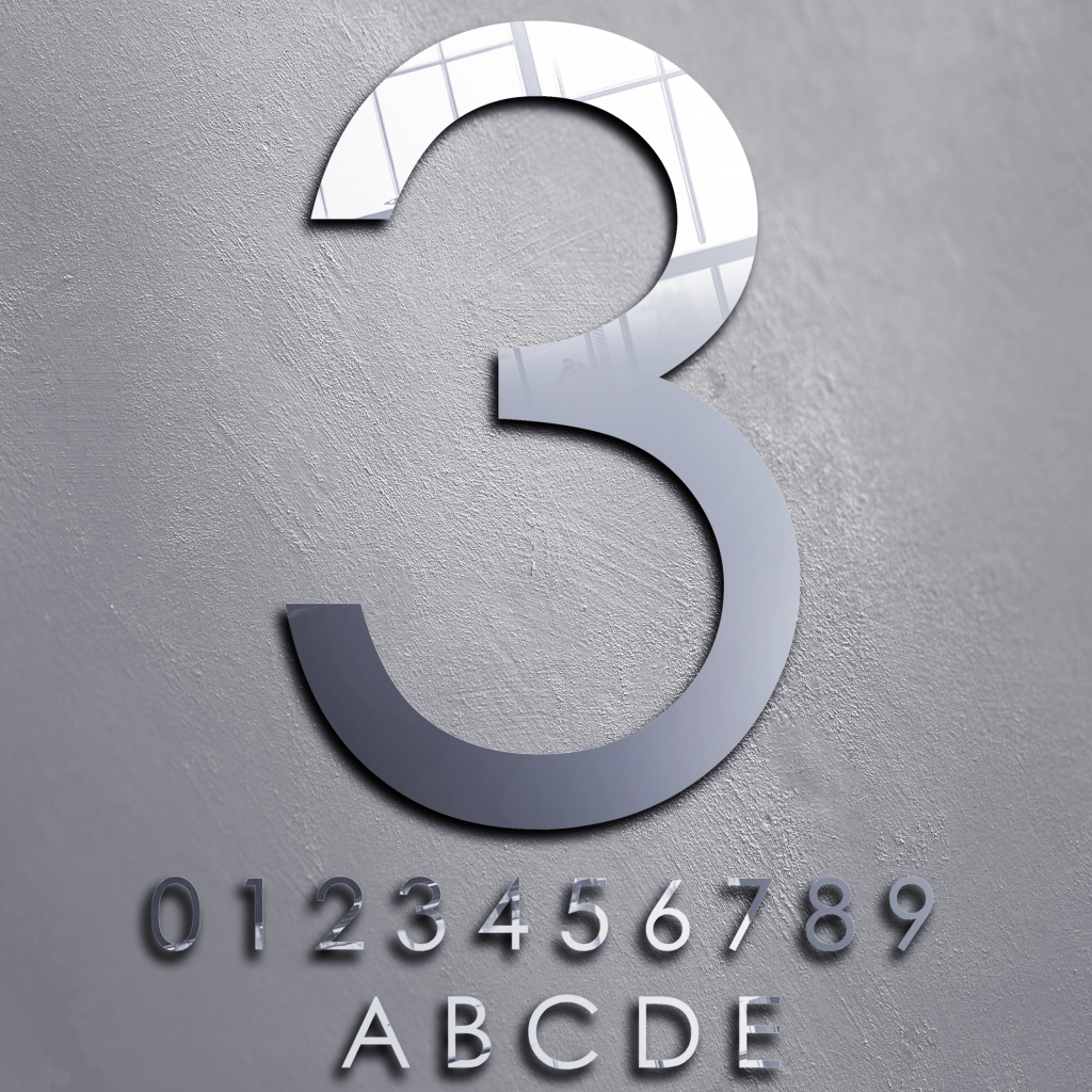 grand numéro de rue découpé