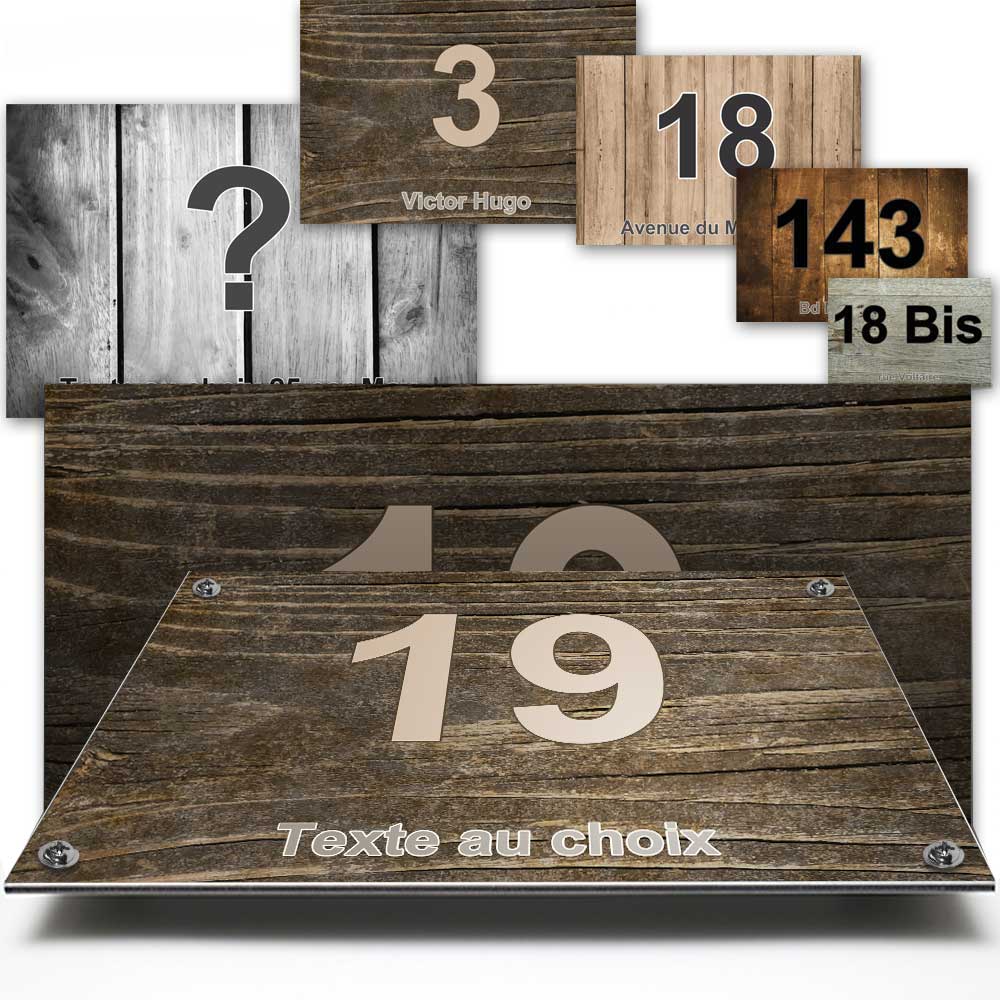 numéro de maison extérieur chêne