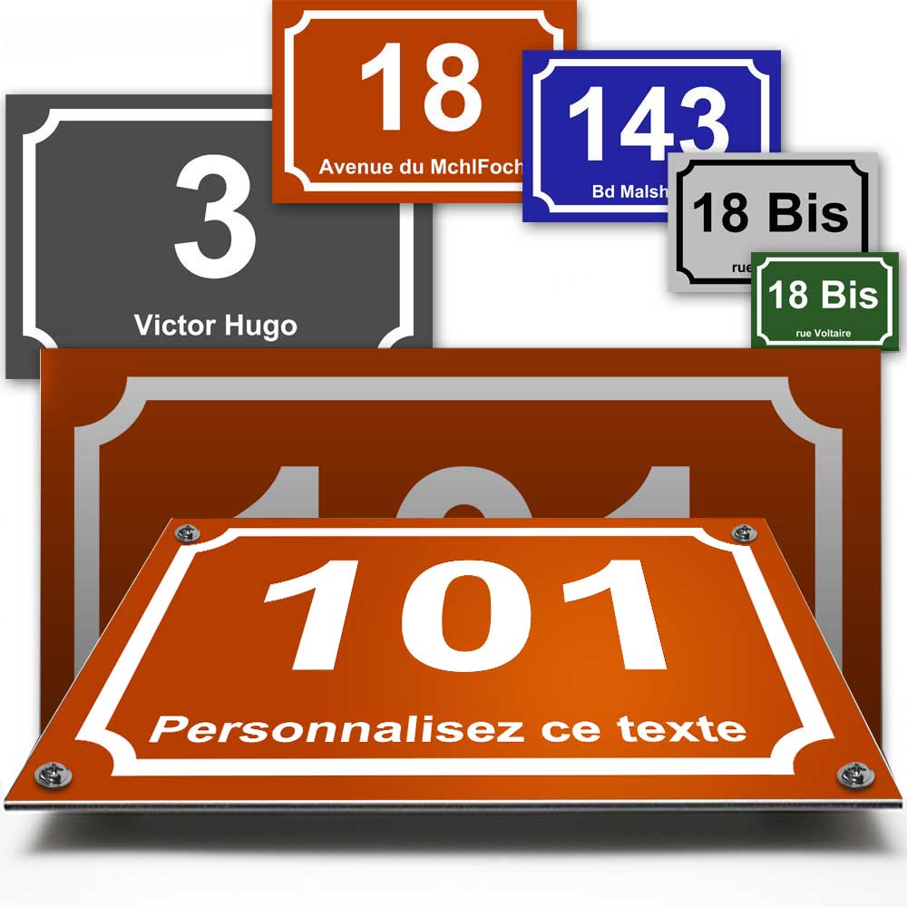 numéro de rue brique
