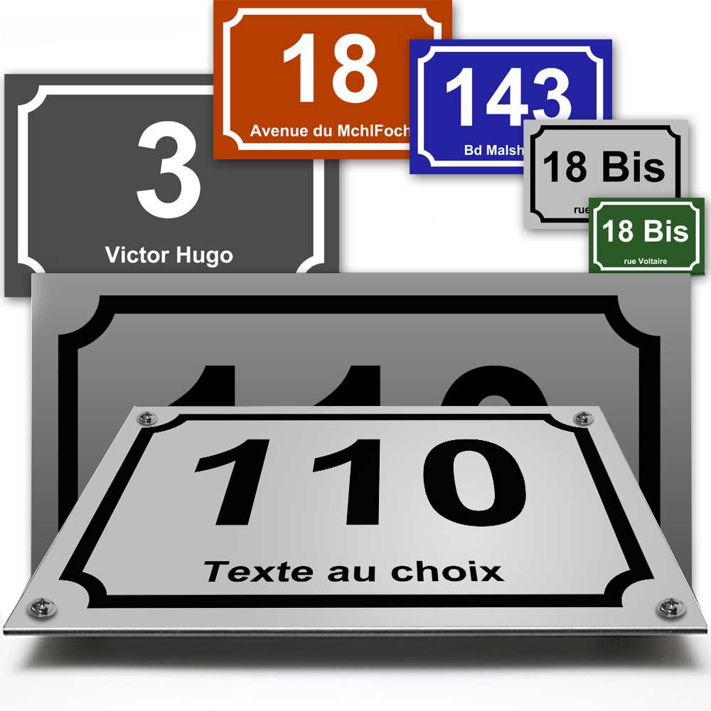 numéro de rue gris