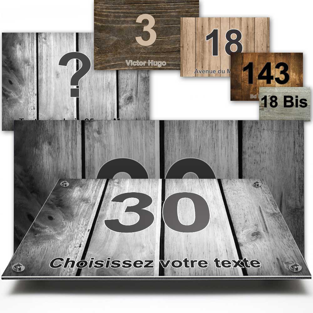 numéro de maison extérieur sapin