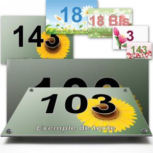 plaque numéro maison Tournesol