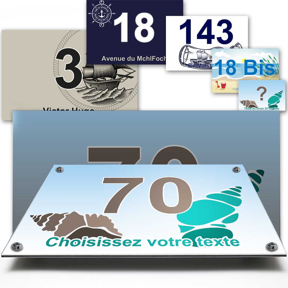 Plaque personnalisée coquillage