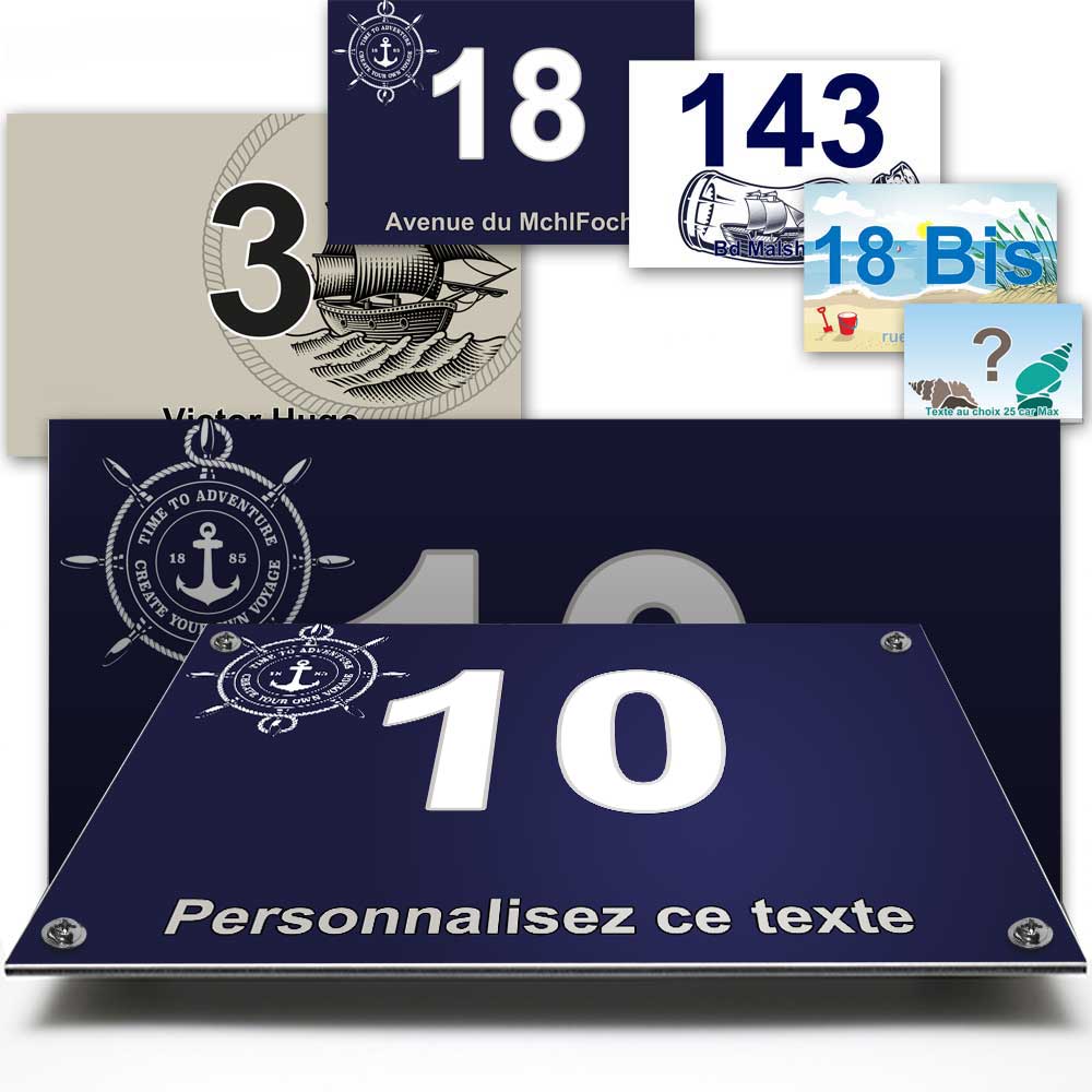 Plaque personnalisée barre à roue