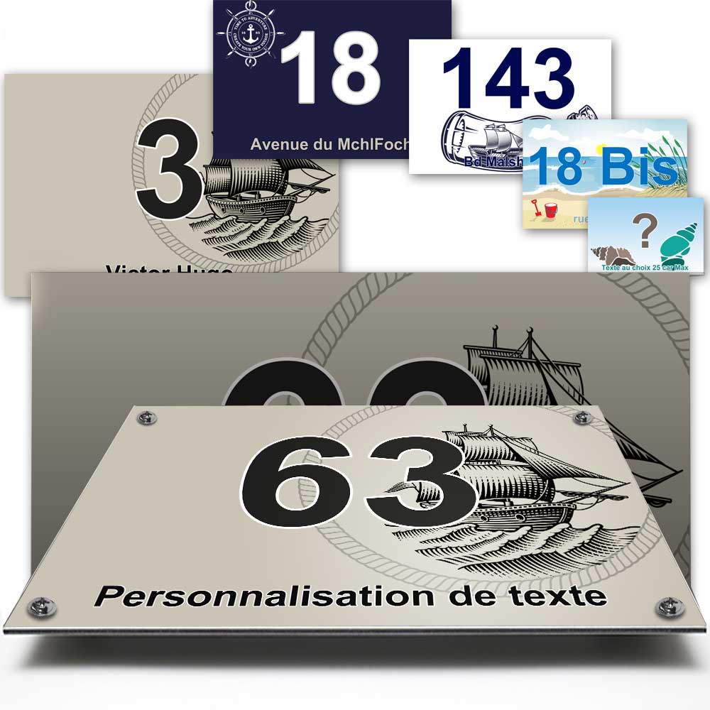 Plaque personnalisée navire ancien