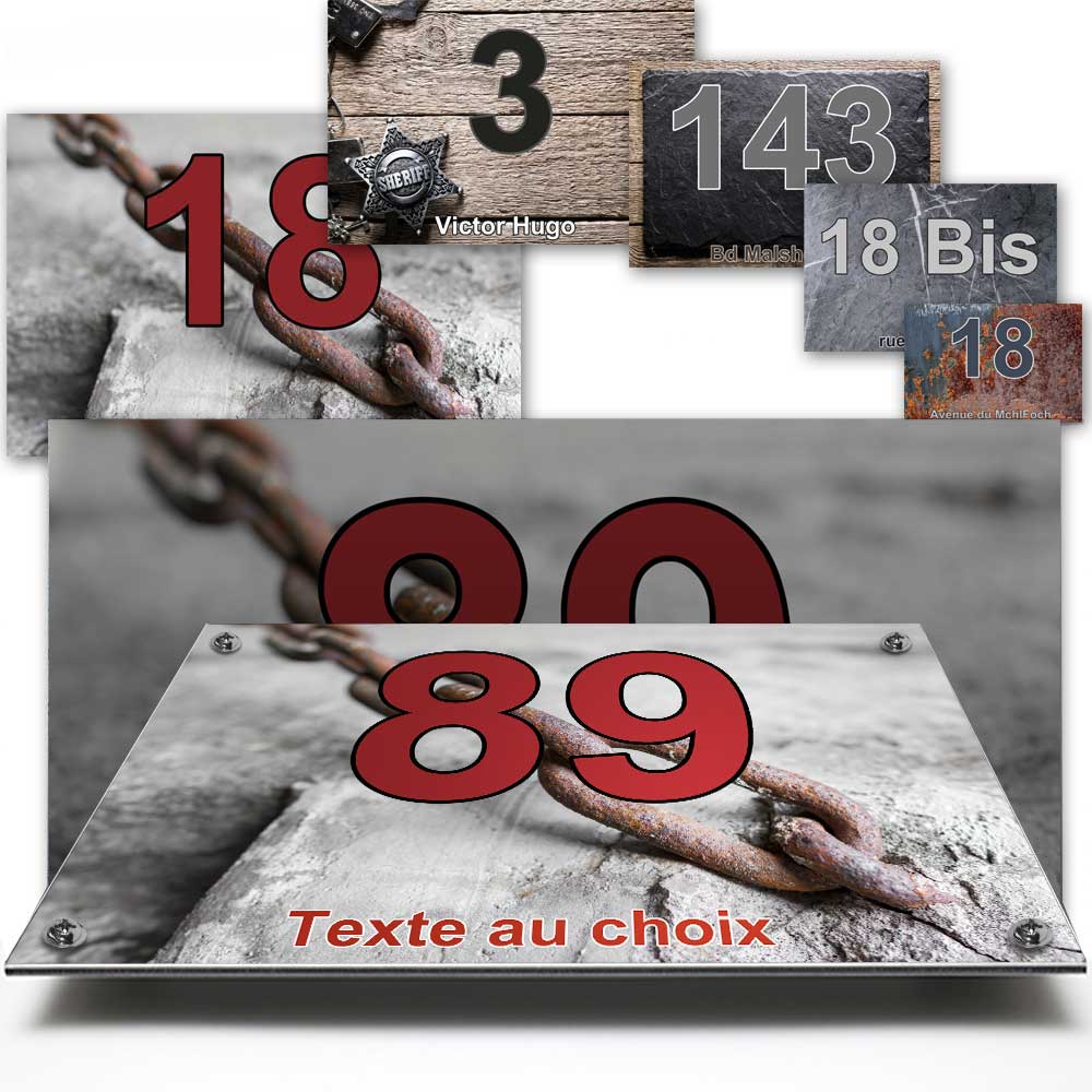 Plaque de rue chaine