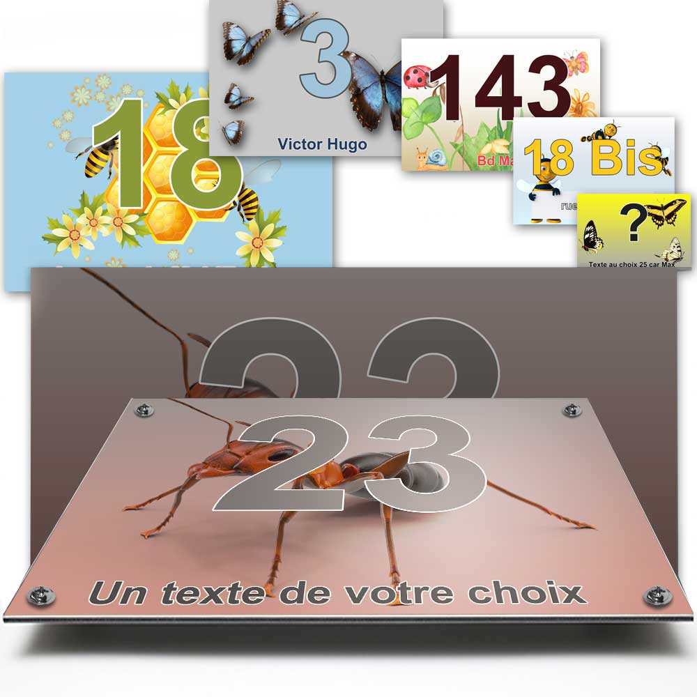 plaque personnalisée maison fourmis