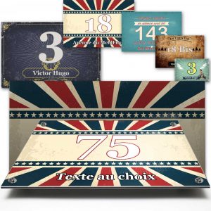plaque de maison personnalisée flag