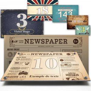 plaque de maison personnalisée newspaper
