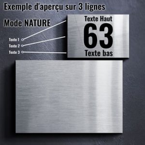 Plaque numéro de maison aluminium personnalisée
