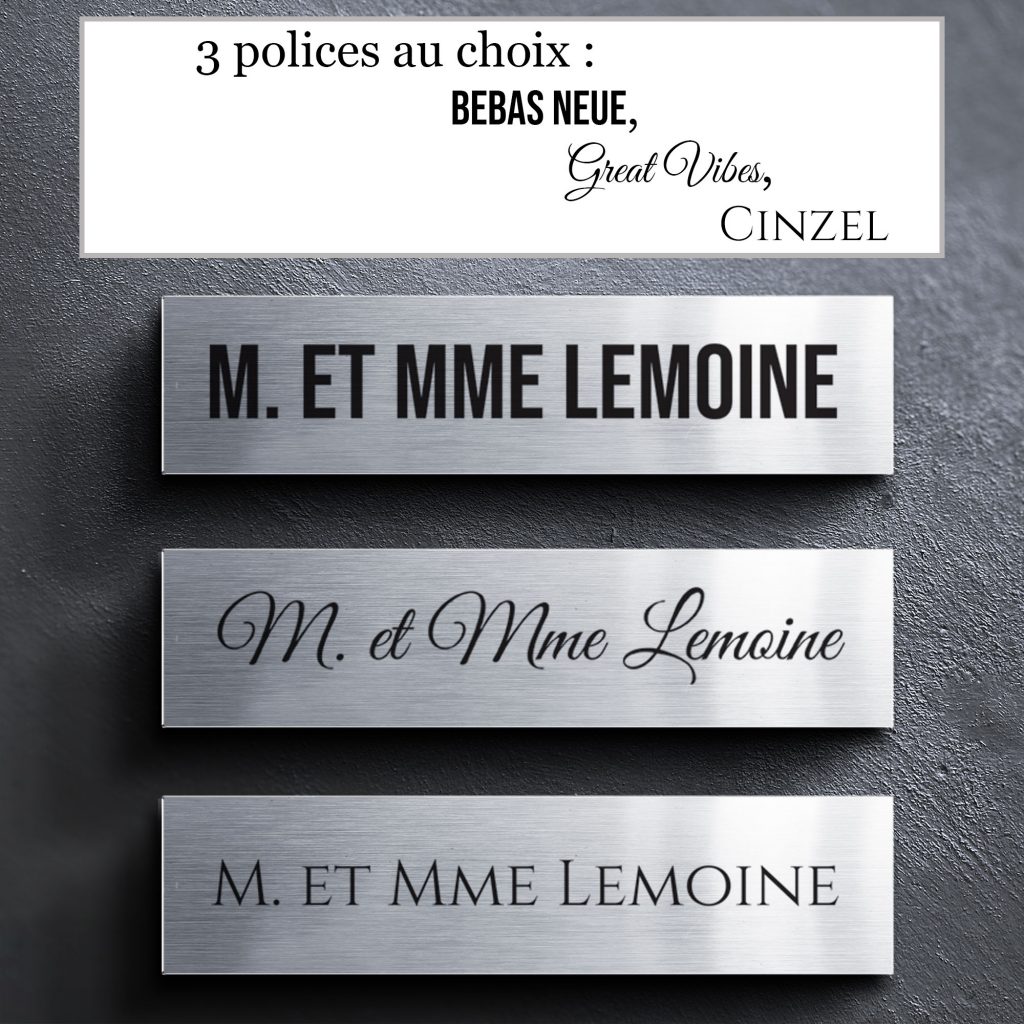 gravure plaque boite aux lettres