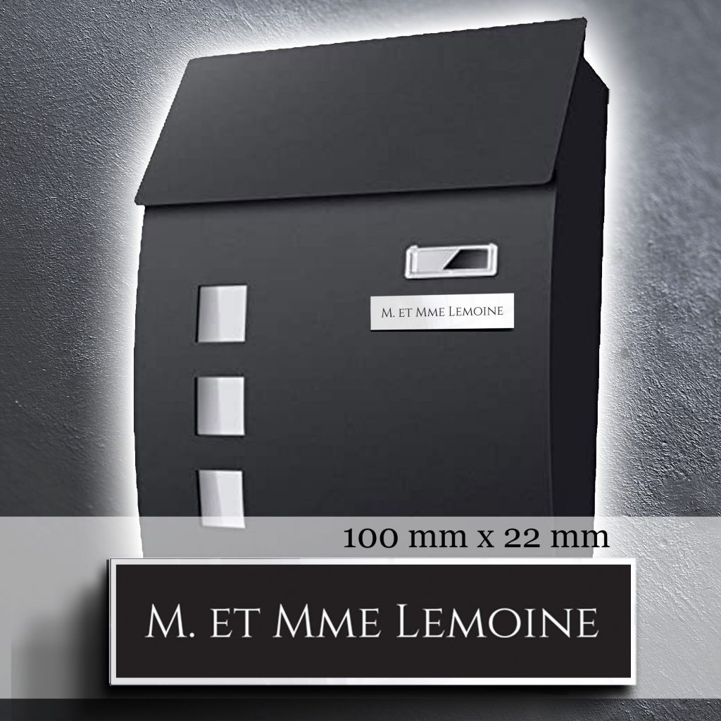 Plaque boîte aux lettres