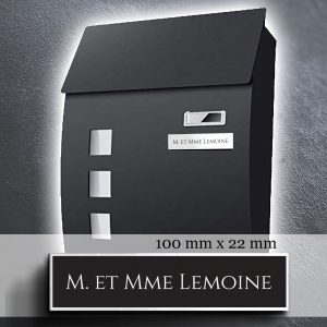 Plaque boîte aux lettres