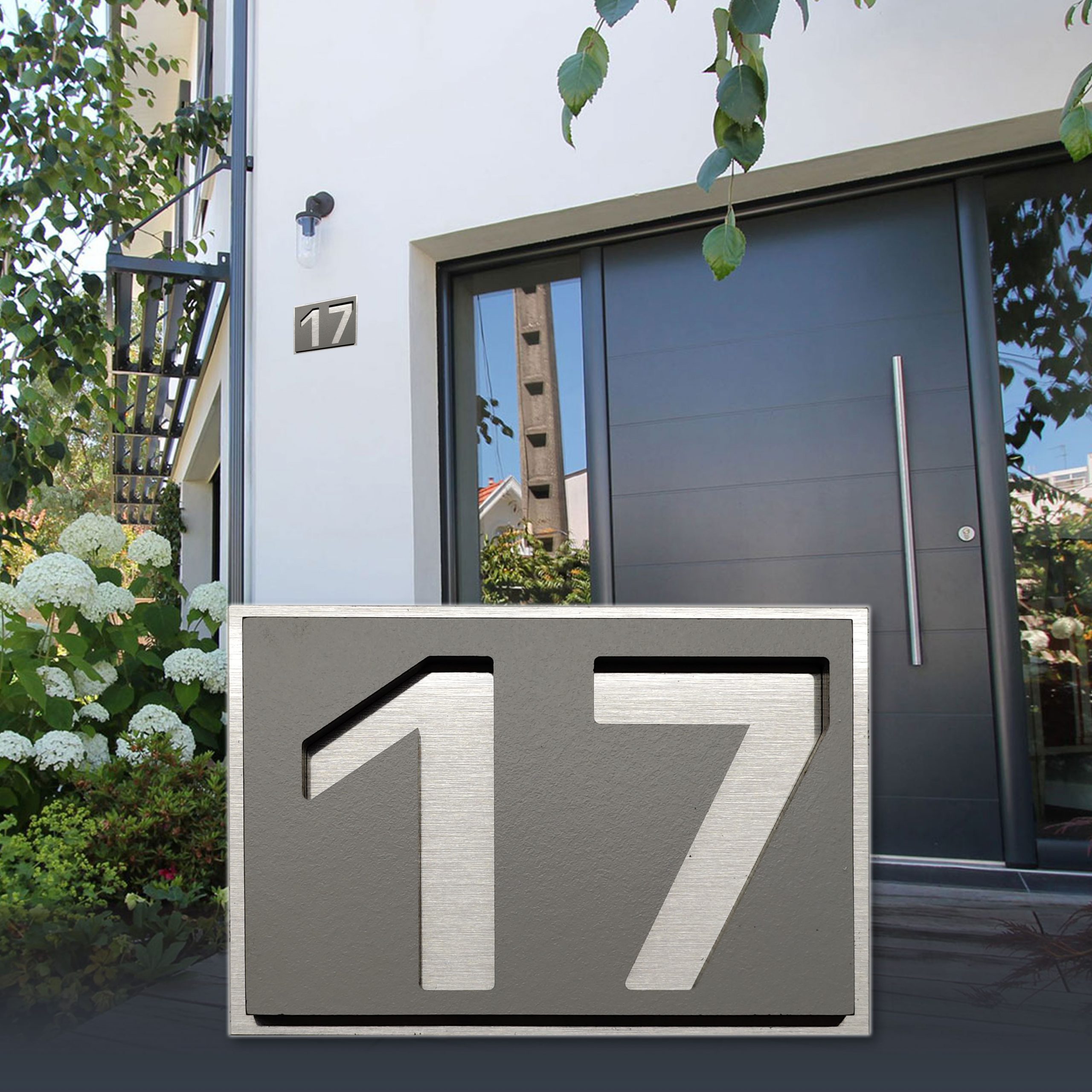 numéro de maison moderne sur villa
