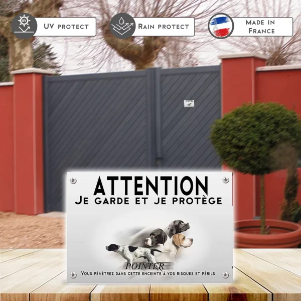 Plaques Quatre portraits de chiens Pointer