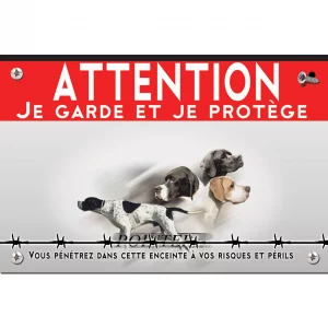 Signalisation personnalisee Quatre portraits de chiens Pointer