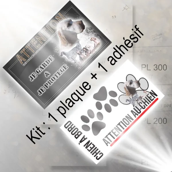 Plaque chien de chasse Portraits d'English Setter en différentes poses