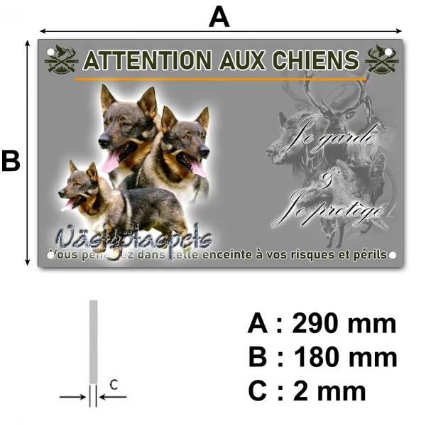 Pancarte Trois Västgötaspets avec un fond transparent