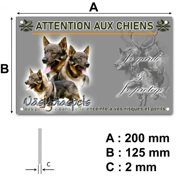 Panneau Trois Västgötaspets avec un fond transparent