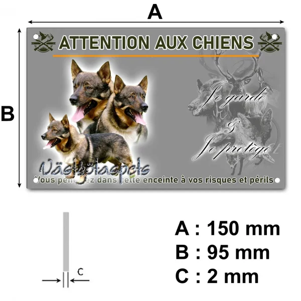 Plaque Trois Västgötaspets avec un fond transparent