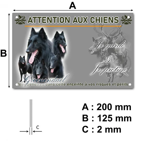 Panneau Collage de chiens Groenendael au pelage noir