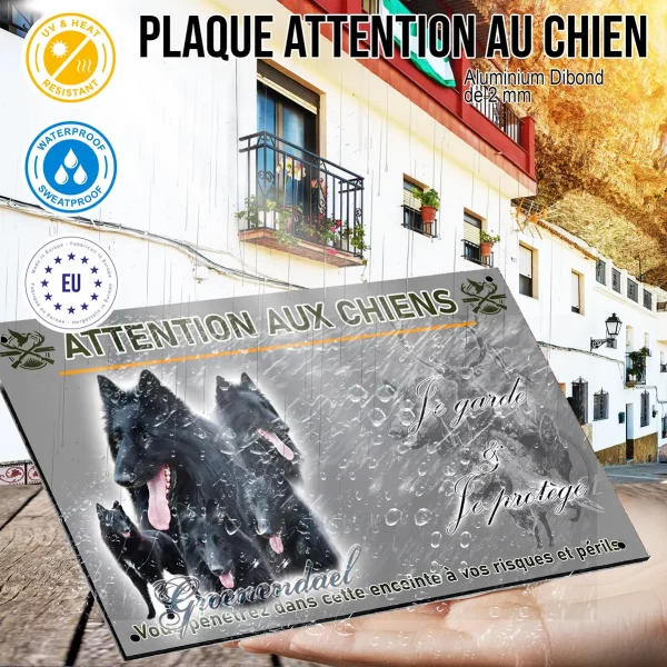 Panneau Collage de chiens Groenendael au pelage noir