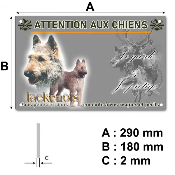 Pancarte Deux chiens Laekenois