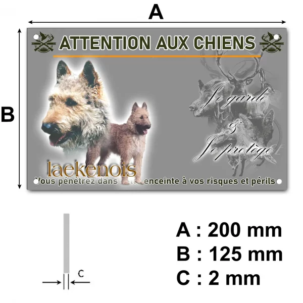 Panneau Deux chiens Laekenois