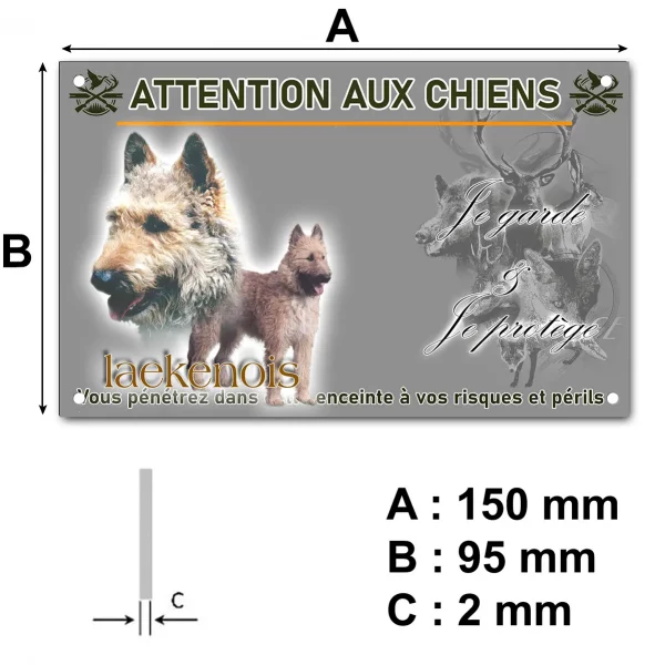 Plaque Deux chiens Laekenois