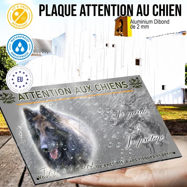 Panneau Chien Tervuren avec pelage marron et noir