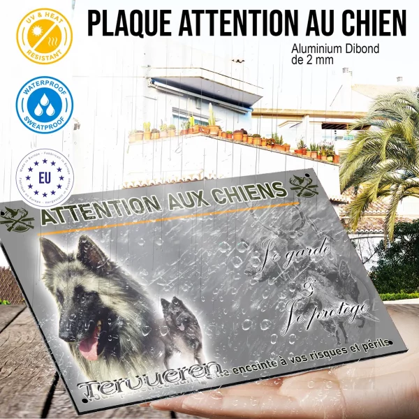 Panneau Chien Tervuren avec un fond léger