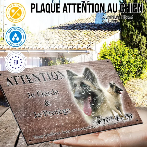 Panneau attention au chien Tervuren