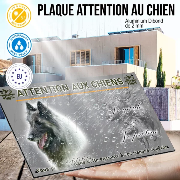 Panneau Tête d'un Tervuren avec un pelage gris et noir