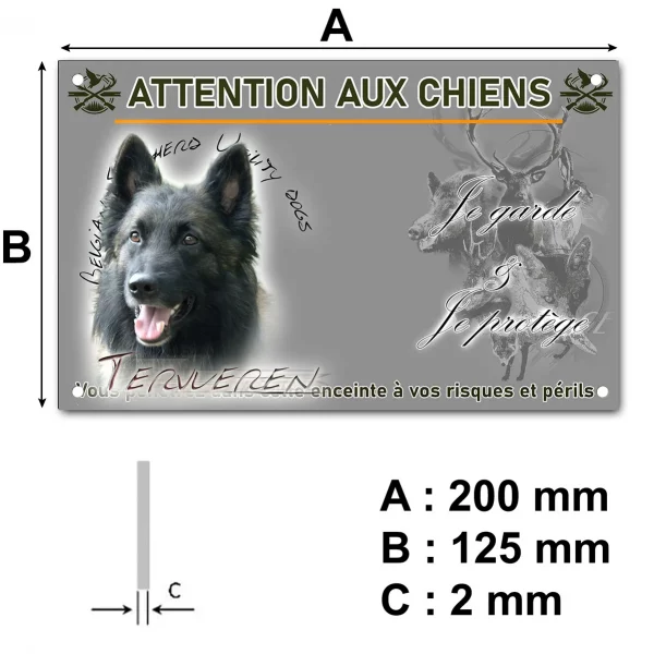 Panneau Tête d'un Tervuren avec un grand sourire