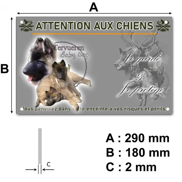 Pancarte Chiots Tervuren adorables avec des pelages bruns et noirs