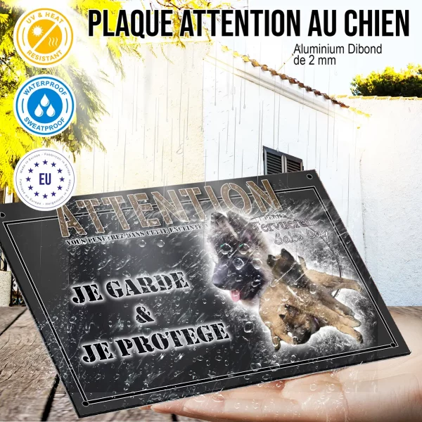Panneau chien de garde Chiots Tervuren adorables avec des pelages bruns et noirs
