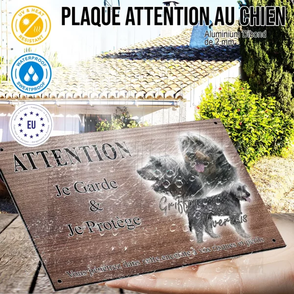 Panneau attention au chien Griffon Nivernais