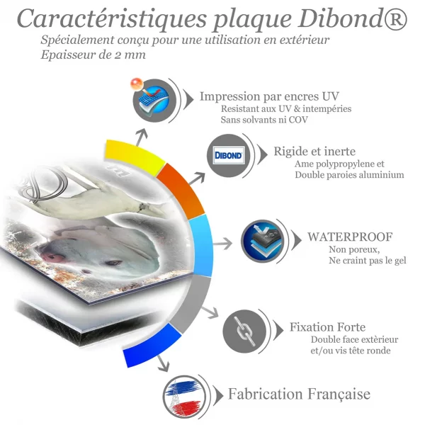 Je monte la garde Weimaraner blanc avec texte stylisé