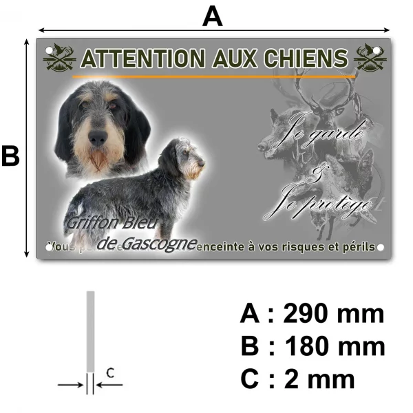 Pancarte Griffon Bleu de Gascogne