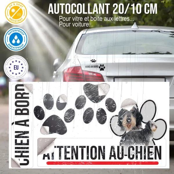 Plaque chien de garde Griffon Bleu de Gascogne