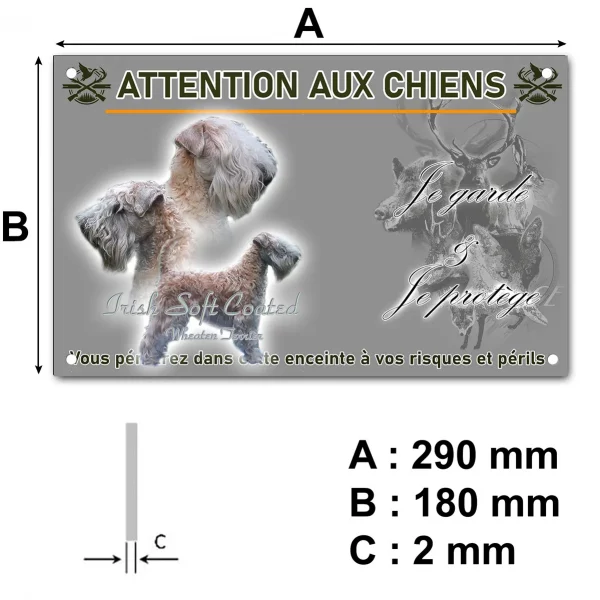 Pancarte Irish Soft Coated Wheaten Terrier en différentes poses