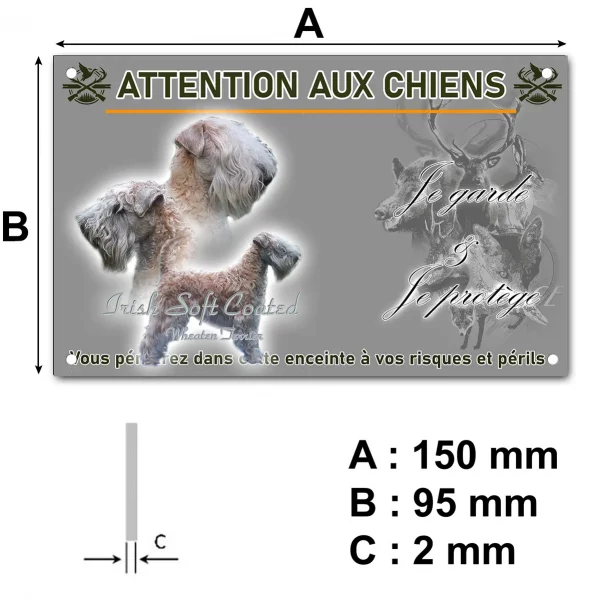 Plaque Irish Soft Coated Wheaten Terrier en différentes poses