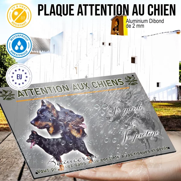 Panneau Beauceron avec trois têtes et un corps