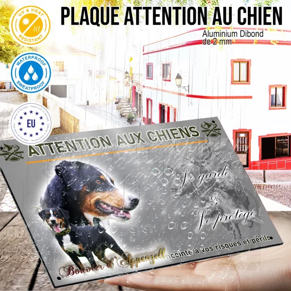 Panneau Deux chiens Bouvier d'Appenzell