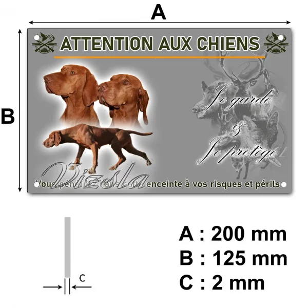 Panneau Trois chiens Vizsla