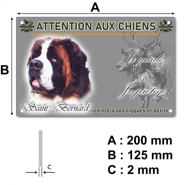 Panneau Portrait d'un Saint Bernard sur fond coloré